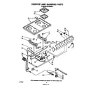Whirlpool SF315ESRW0 cook top and manifold diagram