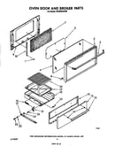 Oven door and broiler