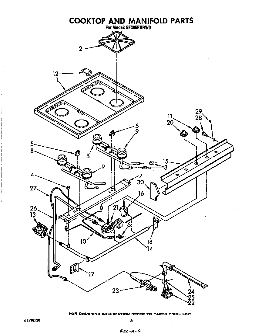 Cook top and manifold