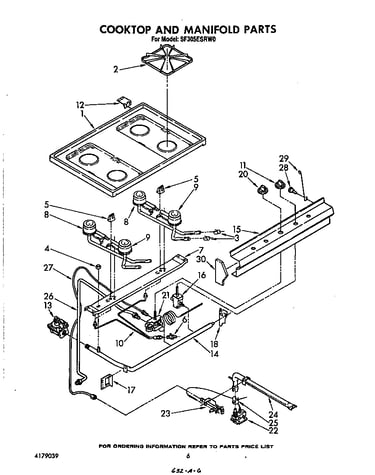 Cook top and manifold