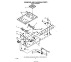 Whirlpool SF302EERW0 cook top and manifold diagram