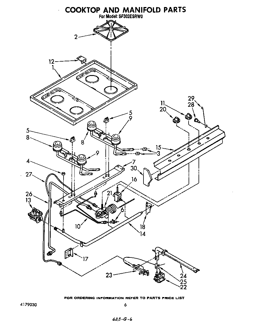 COOK TOP AND MANIFOLD