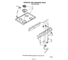 Whirlpool RF014PXRW0 cooktop and manifold diagram