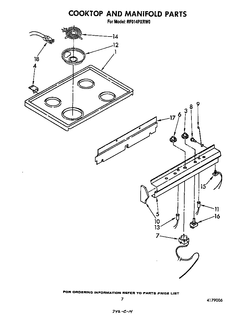 Cooktop and manifold