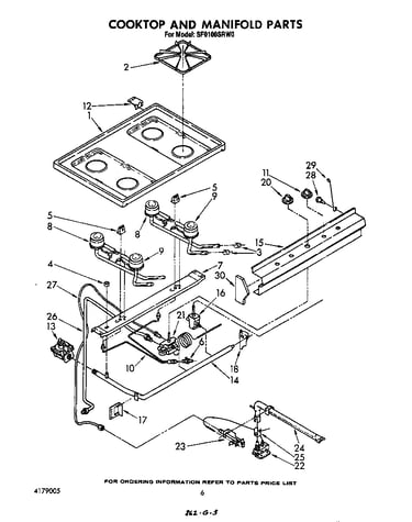 Cooktop and manifold