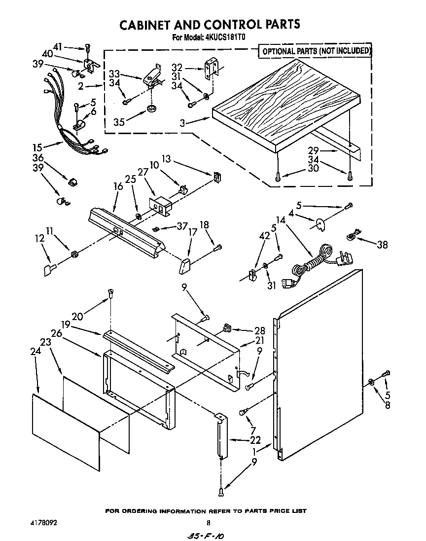 Cabinet and control