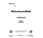 KitchenAid KUCS181T0 front cover diagram
