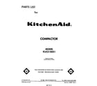 KitchenAid KUCS180S1 front cover diagram