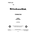 KitchenAid KUCS180S0 front cover diagram