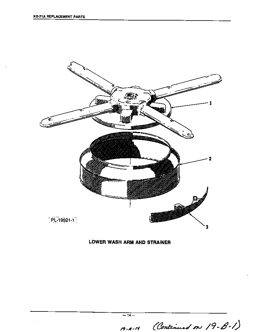 LOWER WASH ARM AND STRAINER