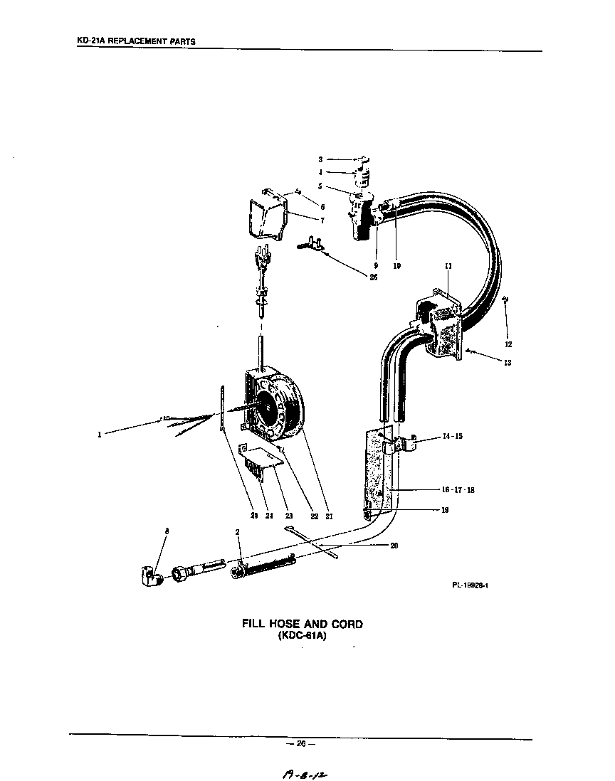 FILL HOSE AND CORD KDC-61A