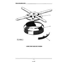 KitchenAid KDSS21A lower wash arm and strainer diagram