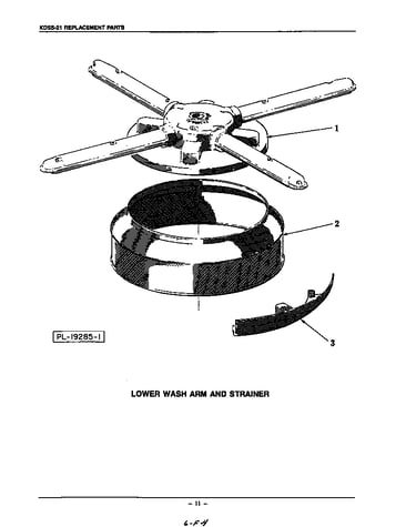 Lower wash arm and strainer