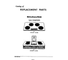 KitchenAid KGCS1340 replacement parts-text only diagram