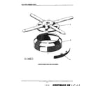 KitchenAid KDSC21A lower wash arm and strainer diagram