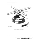 KitchenAid KDB21BSE lower wash arm and strainer diagram