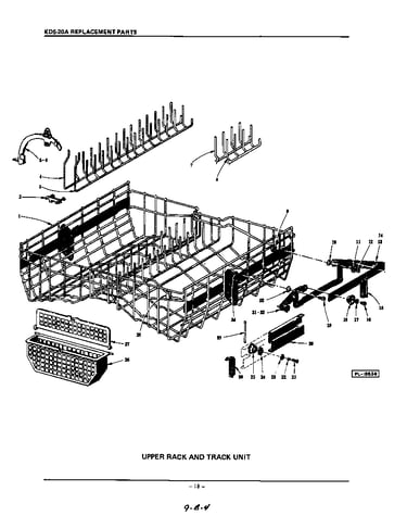Upper rack and track