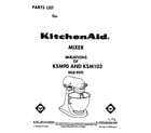 KitchenAid KSM90PSBU front cover diagram