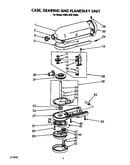 Case, gearing and planetary unit