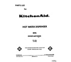 KitchenAid KHWS160VWH0 cover page text only diagram