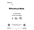 KitchenAid 5KHWS160S cover page text only diagram