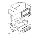 KitchenAid KEMI300WBL3 microwave cabinet diagram