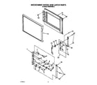 KitchenAid KEMI300WBL3 microwave door and latch diagram