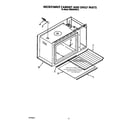 KitchenAid KEMI300WBL3 microwave cabinet and shelf diagram