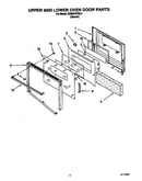 Upper and lower oven door