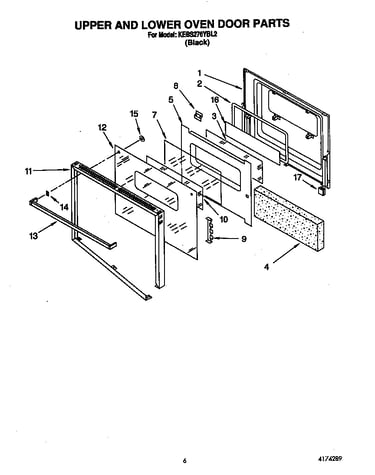Upper and lower oven door