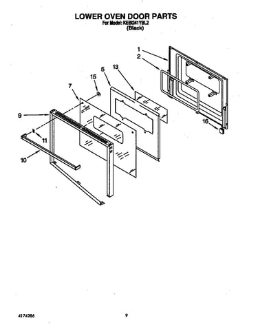 Lower oven door