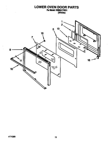 Lower oven door