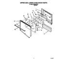 KitchenAid KEBS246YWH1 upper and lower oven door diagram