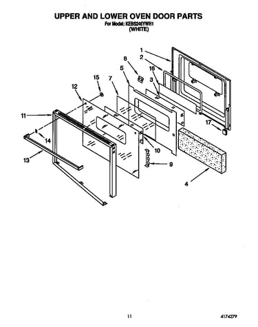 Upper and lower oven door