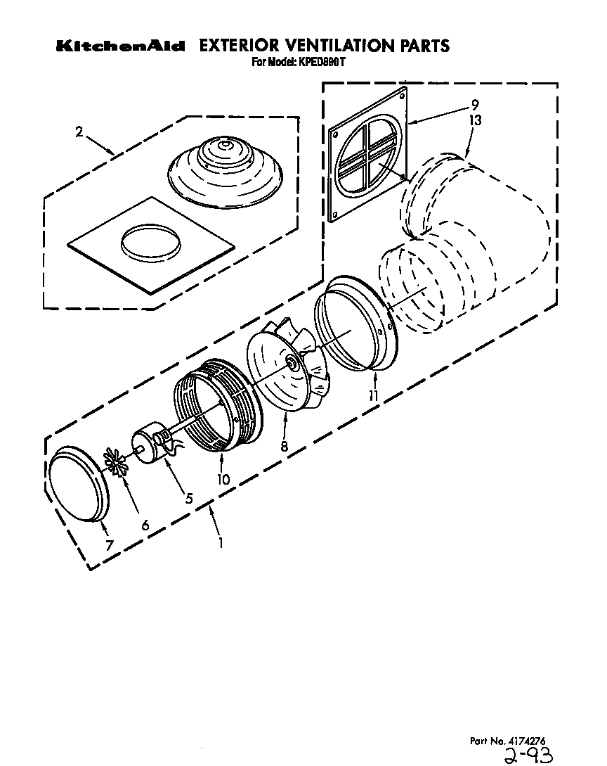 Exterior ventilation parts