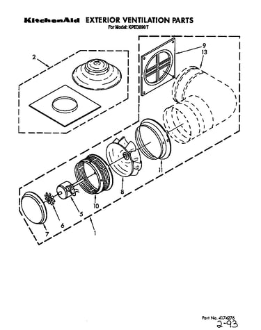 Exterior ventilation parts