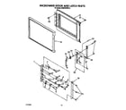 KitchenAid KEMI300WBL2 microwave door and latch diagram