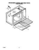Microwave cabinet and shelf