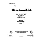 KitchenAid KECC500WBL2 cover sheet diagram