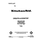 KitchenAid KGCT025YWH1 parts list diagram
