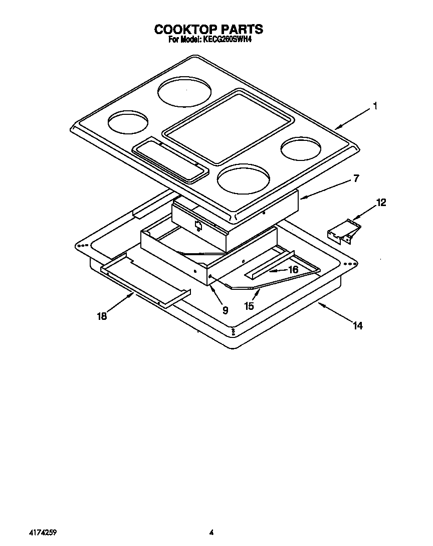 Cooktop parts