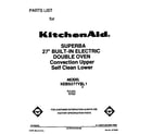 KitchenAid KEBS277YWH1 front cover diagram
