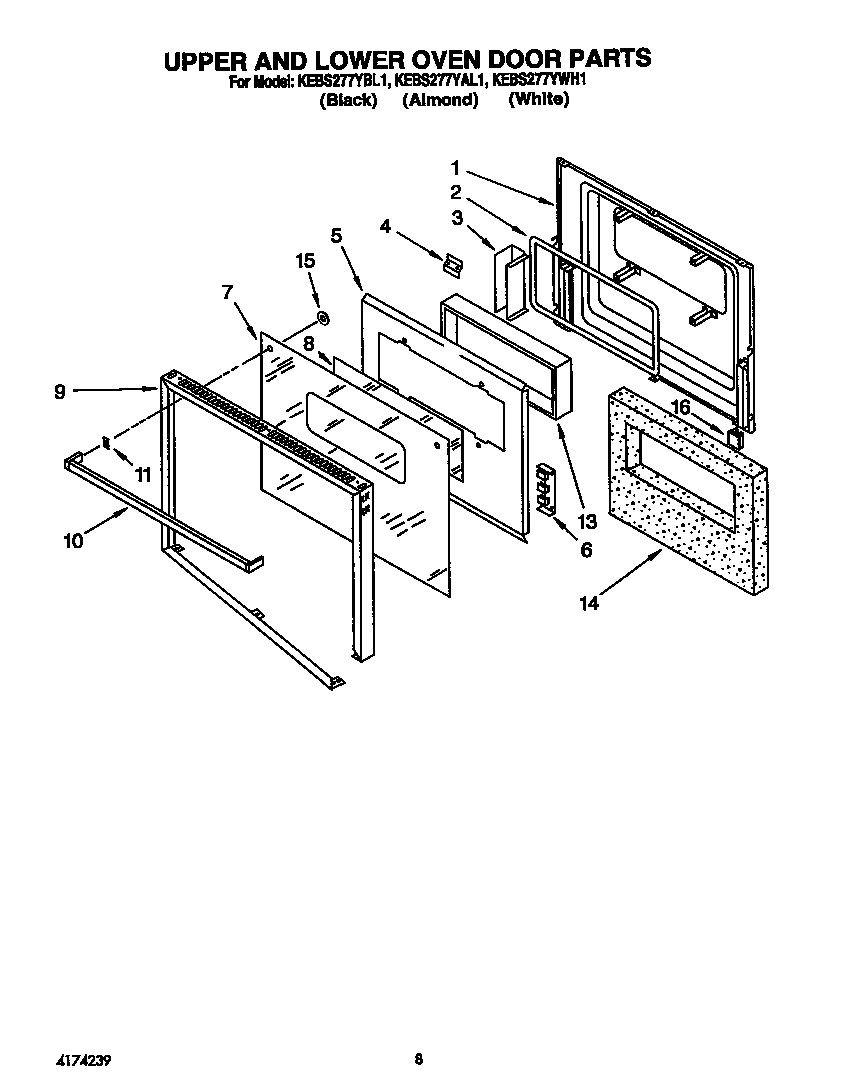 Upper and lower oven door