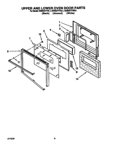 Upper and lower oven door