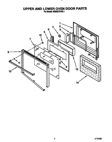 Upper and lower oven door