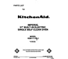 KitchenAid KEBI171YWH1 front cover diagram