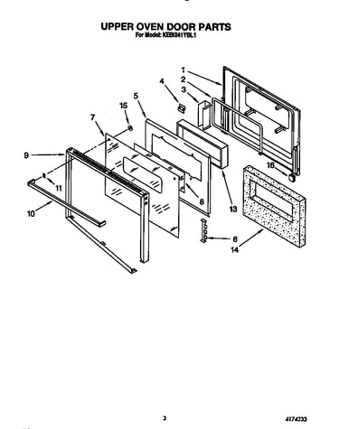 Upper oven door