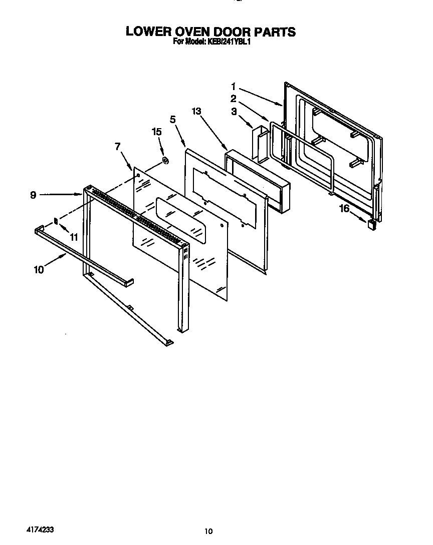 Lower oven door