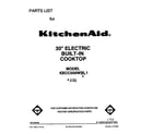 KitchenAid KECC500WWH1 cover sheet diagram