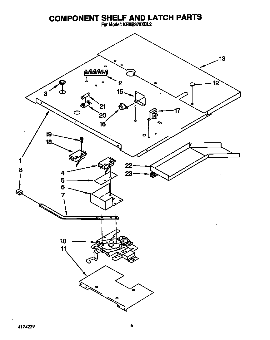 COMPONENT SHELF AND LATCH